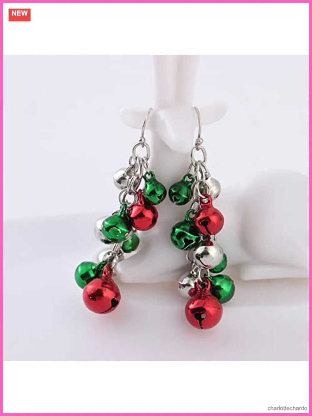 Christmas Dangle Earrings Zinc Alloy Acrylic Holiday Party Jewelry